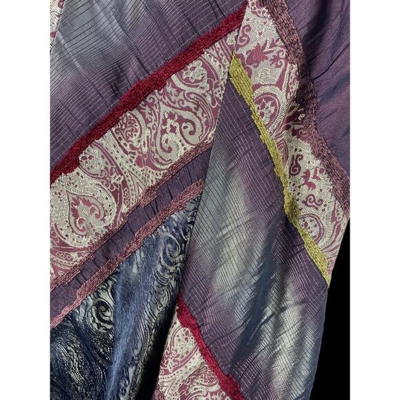 Coldwater Creek Skirt Medium Patchwork Gypsy Core Y2K Boho Artsy Mixed Fabrics - Picture 11 of 12